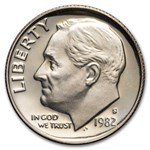 1982-S Roosevelt Dime 50-Coin Roll Gem Proof