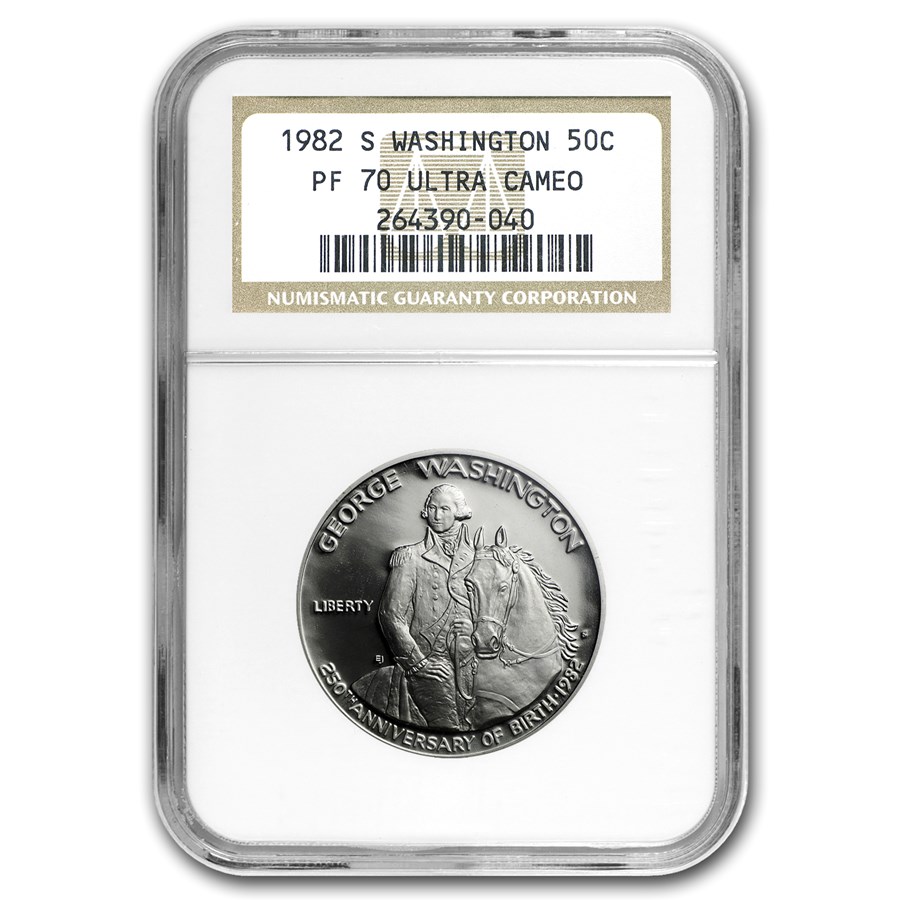 1982-S Silver George Washington 1/2 Dollar Commem PF-70 NGC