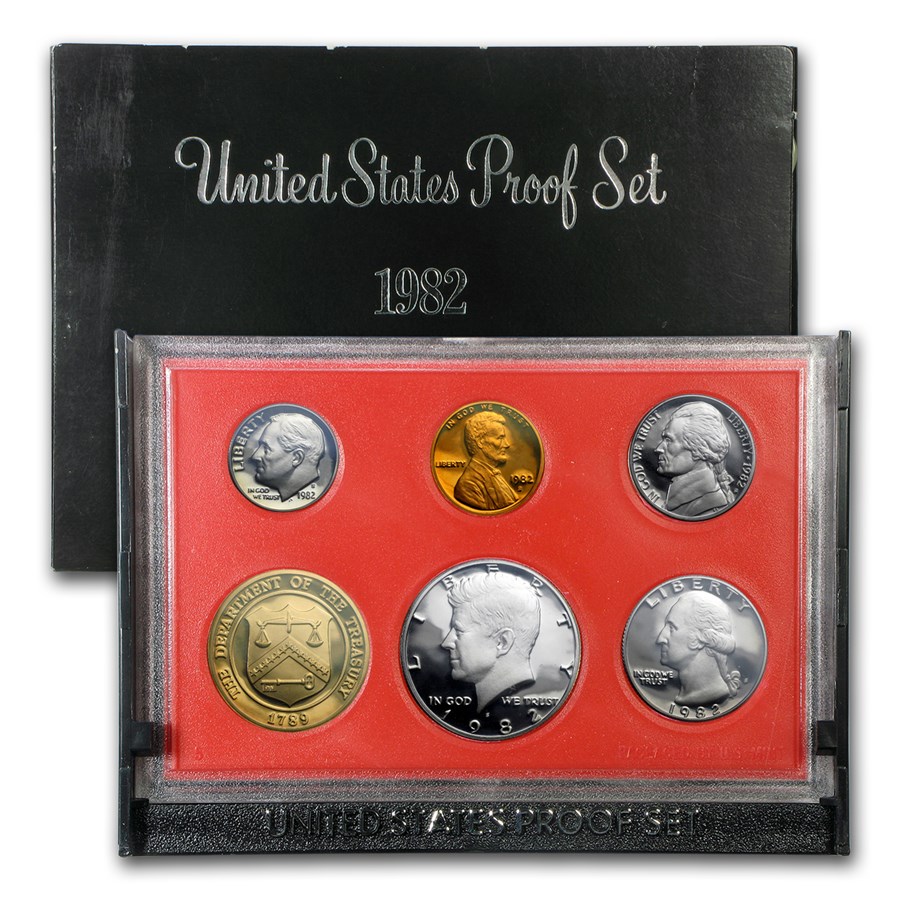 Sold At Auction: 1982 Proof Set In Original Mint Box - Foto 7