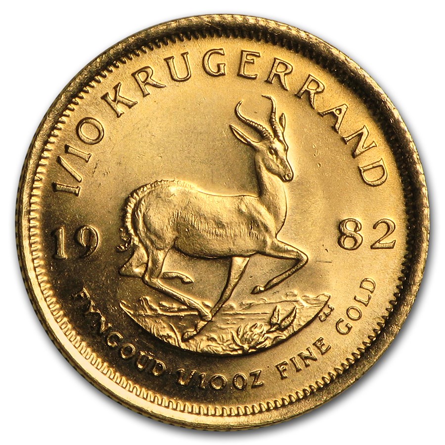 1982 South Africa 1/10 oz Gold Krugerrand BU