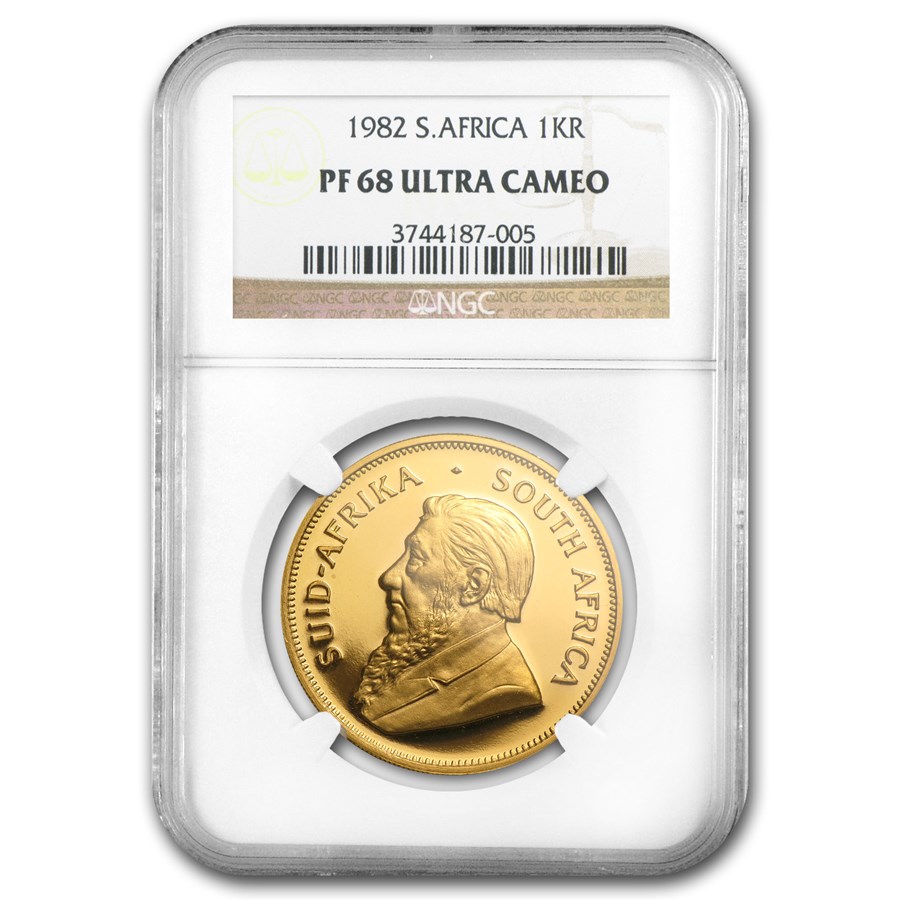 1982 South Africa 1 oz Gold Krugerrand PF-68 NGC
