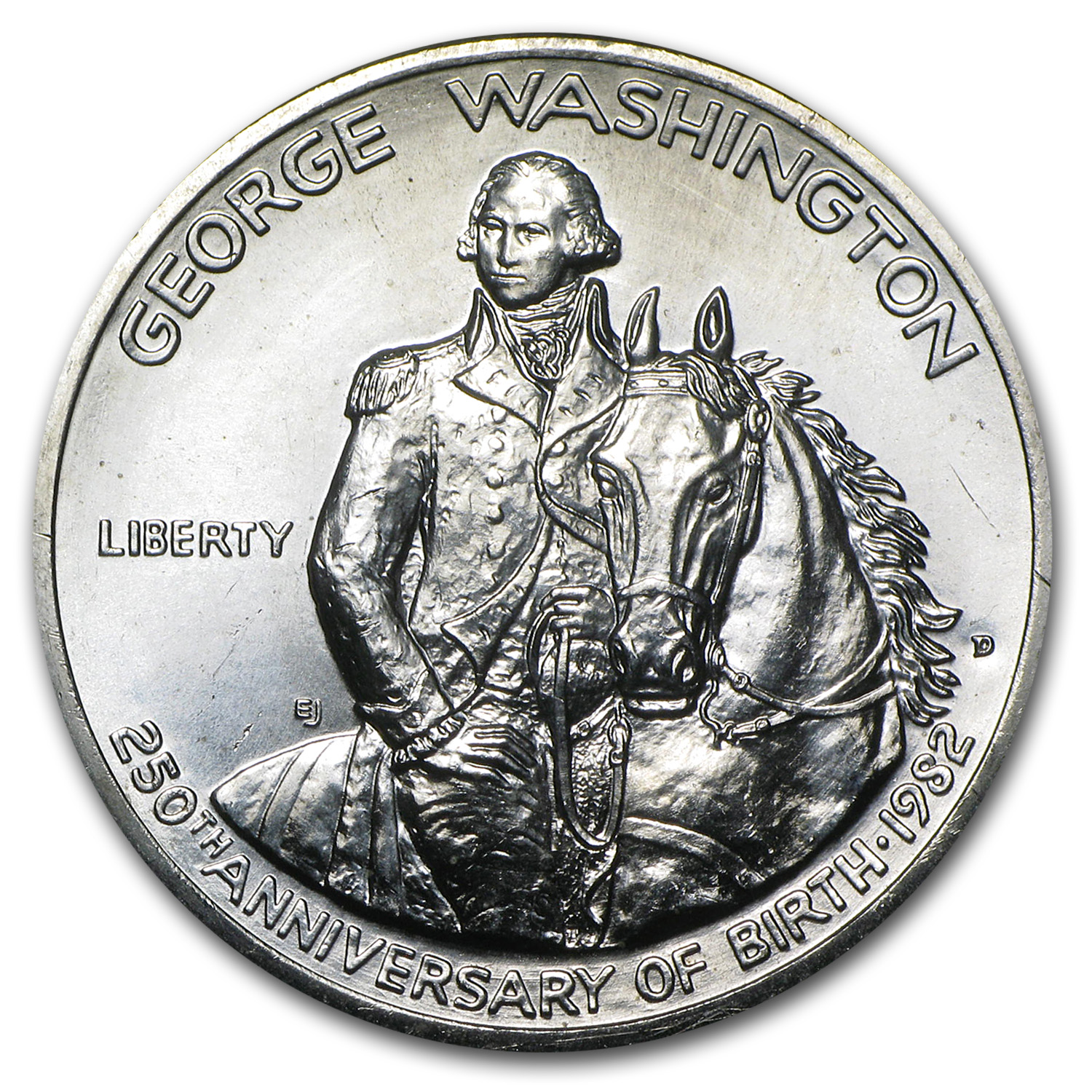 1982-D George Washington Half Dollar Silver Commemorative UNC With Box/COA 