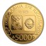 1982 Yugoslavia Proof Gold 5000 Dinara Olympic Logo