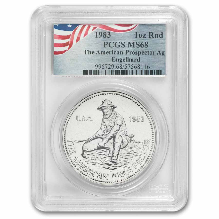 1983 1 oz Silver Round - Engelhard MS-68 PCGS (