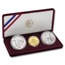 1983 & 1984 3-Coin Commem Olympic Set BU (w/Box & COA)