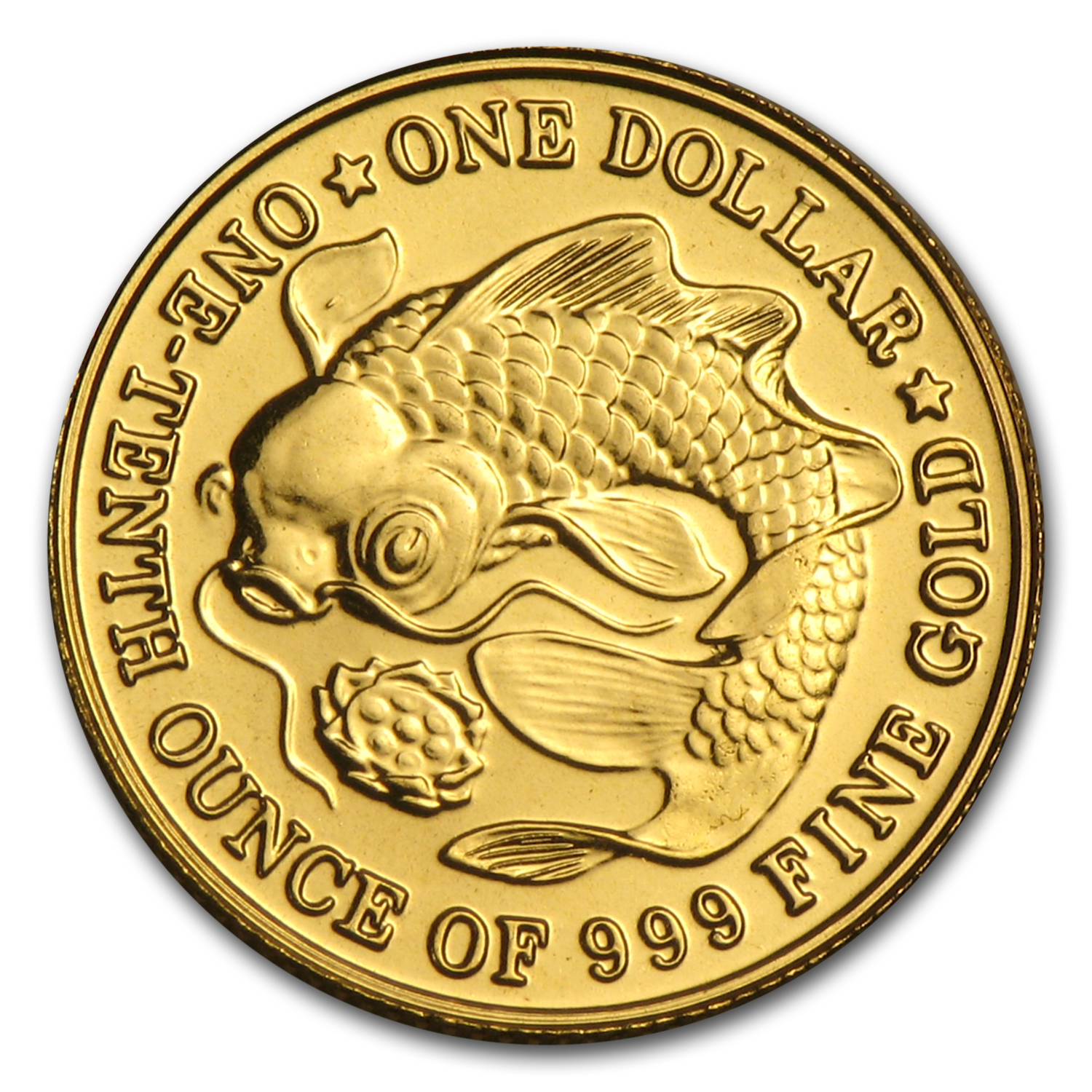 Buy 1983-1984 Singapore 1/10 oz Gold $1 Carp & Lotus BU (Random