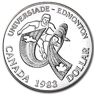 1983 Canada Silver Dollar BU (Edmonton University Games)