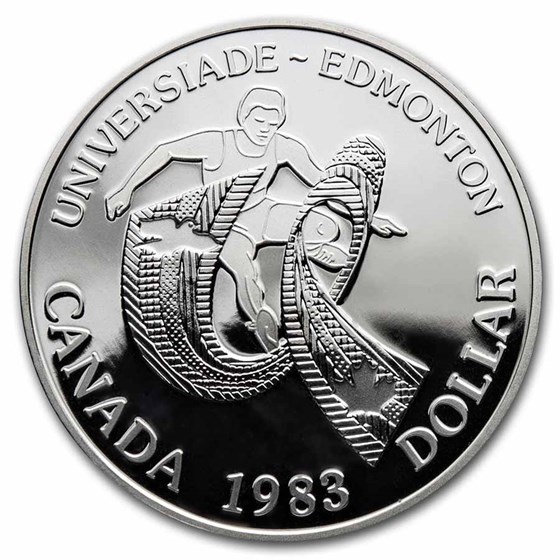 1983 Canada Silver Dollar Proof (Edmonton University Games w/OGP) 1983 Canada Silver Dollar Proof (Edmonton University Games w/OGP)