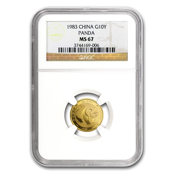 1983 China 1/10 oz Gold Panda MS-67 NGC 1983 China 1/10 oz Gold Panda MS-67 NGC
