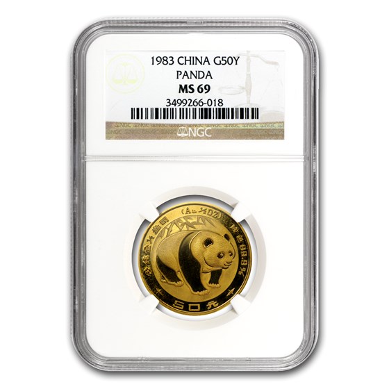 1983 China 1/2 oz Gold Panda MS-69 NGC 1983 China 1/2 oz Gold Panda MS-69 NGC