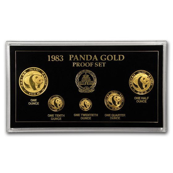 1983 China 5-Coin Gold Panda Set BU 1983 China 5-Coin Gold Panda Set BU
