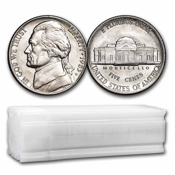 1983-D Jefferson Nickel 40-Coin Roll BU 1983-D Jefferson Nickel 40-Coin Roll BU
