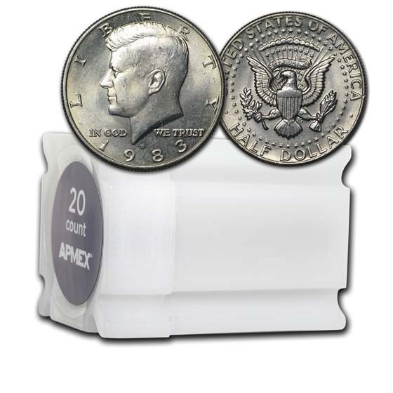 1983-D Kennedy Half Dollar 20-Coin Roll BU