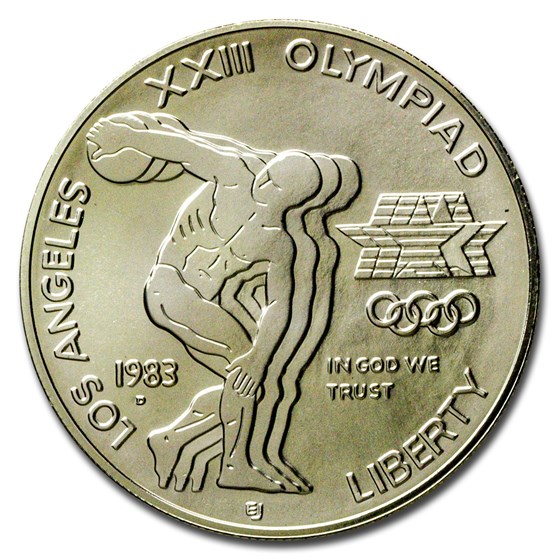 1983-D Olympic $1 Silver Commem BU (Capsule Only) 1983-D Olympic $1 Silver Commem BU (Capsule Only)