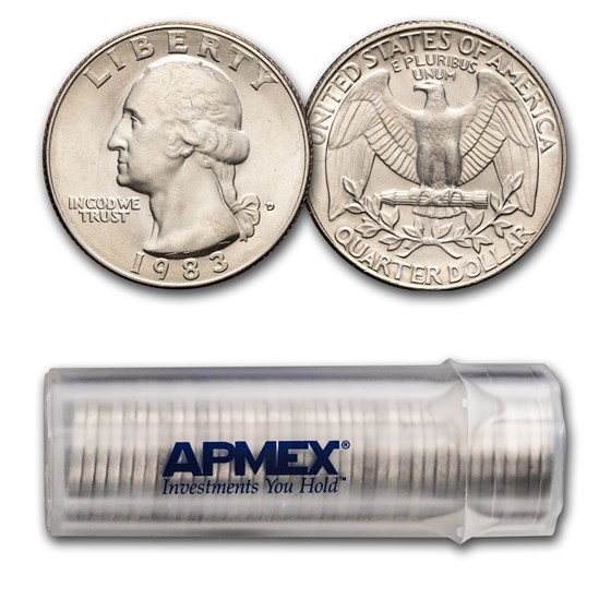 1983-D Washington Quarter 40-Coin Roll BU 1983-D Washington Quarter 40-Coin Roll BU