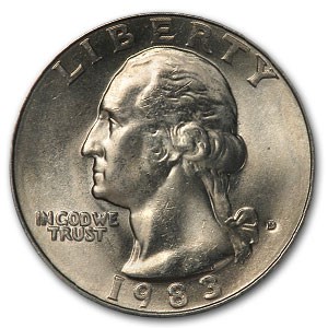 1983-D Washington Quarter BU 1983-D Washington Quarter BU
