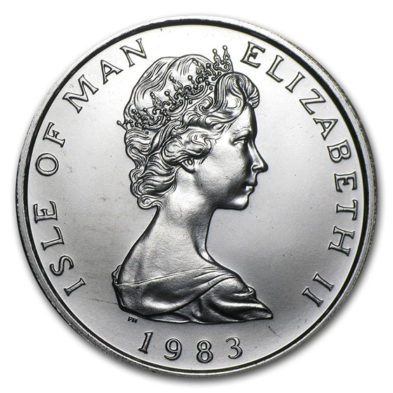1983 Isle of Man 1 oz Platinum Noble (Scruffy)