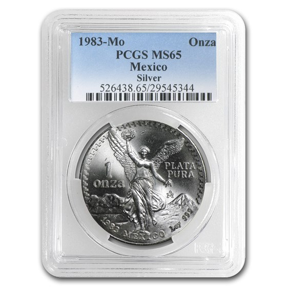 1983 Mexico 1 oz Silver Libertad MS-65 PCGS 1983 Mexico 1 oz Silver Libertad MS-65 PCGS