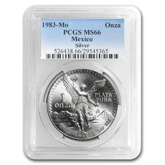 1983 Mexico 1 oz Silver Libertad MS-66 PCGS 1983 Mexico 1 oz Silver Libertad MS-66 PCGS
