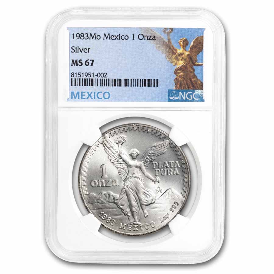 Buy 1983 Mexican 1 oz Silver Libertad MS-67 NGC | APMEX