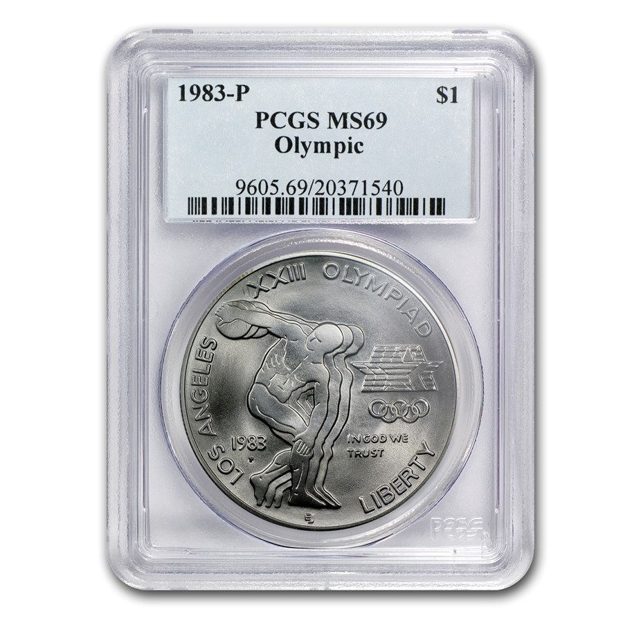 1983-P Olympic $1 Silver Commem MS-69 PCGS