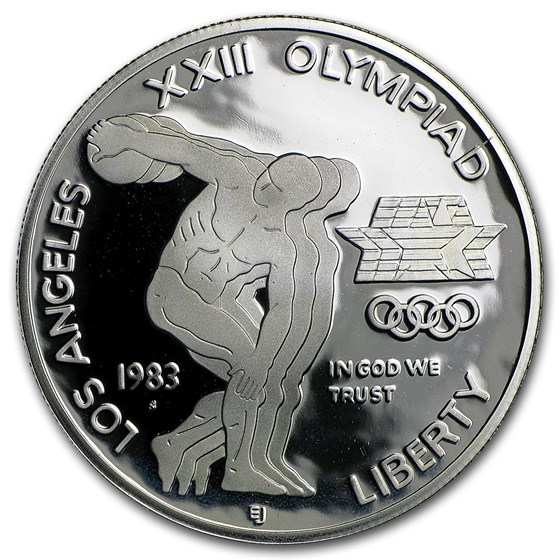 1983-S Olympic $1 Silver Commem Proof (w/Box & COA)