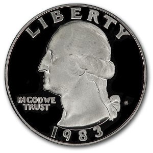 1983-S Washington Quarter Gem Proof 1983-S Washington Quarter Gem Proof