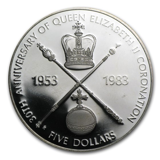 1983 Solomon Islands Silver $5 Coronation Proof 1983 Solomon Islands Silver $5 Coronation Proof