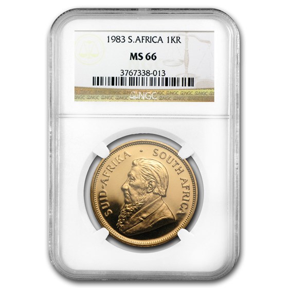 1983 South Africa 1 oz Gold Krugerrand MS-66 NGC 1983 South Africa 1 oz Gold Krugerrand MS-66 NGC