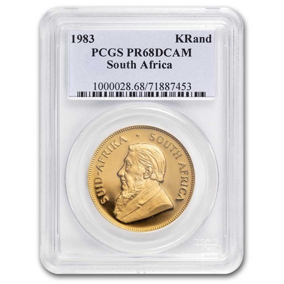 1983 South Africa 1 oz Gold Krugerrand PR-68 DCAM PCGS 1983 South Africa 1 oz Gold Krugerrand PR-68 DCAM PCGS