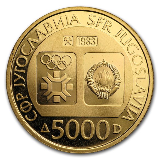 1983 Yugoslavia Proof Gold 5000 Dinara Tito 1983 Yugoslavia Proof Gold 5000 Dinara Tito