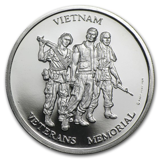 1984 1/2 oz Proof Platinum Vietnam Veterans Memorial