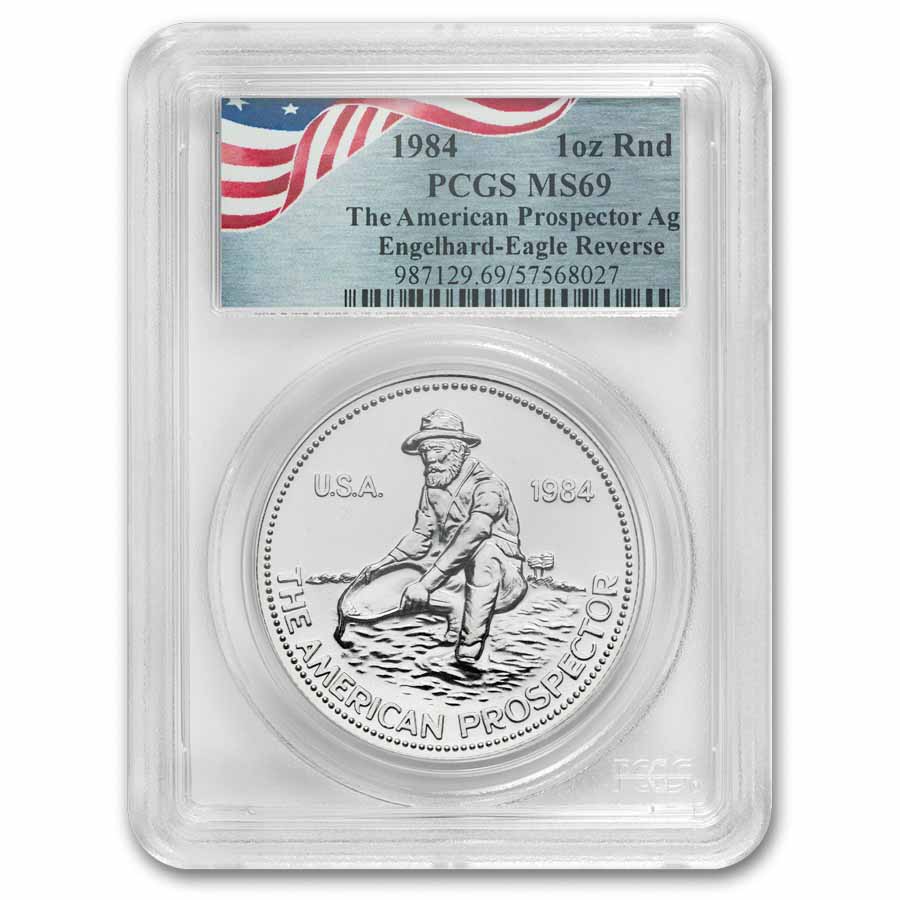 1984 1 oz Silver Round - Engelhard MS-69 PCGS (Eagle Reverse)