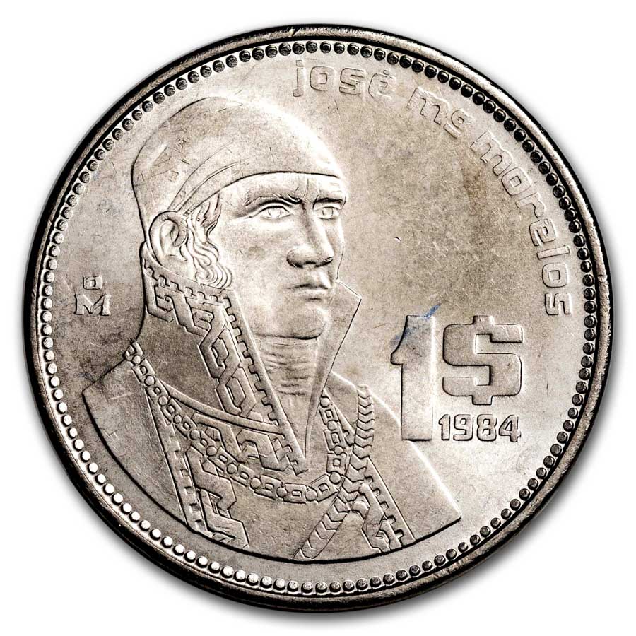 【国産】 Mexico 1984-1987 1 AU/BU Peso Collection