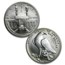 1984 3-Coin Olympic Set BU (P,D,S Dollars, w/Box & COA)