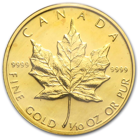 1984 Canada 1/10 oz Gold Maple Leaf BU