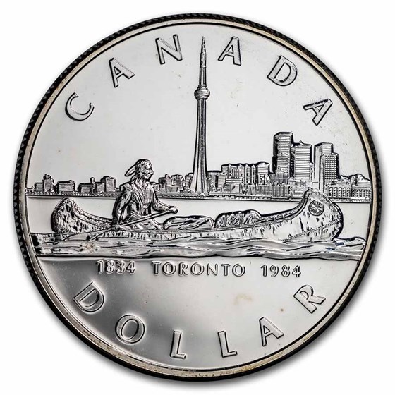 1984 Canada Silver Dollar BU (Toronto Sesquicentennial) 1984 Canada Silver Dollar BU (Toronto Sesquicentennial)