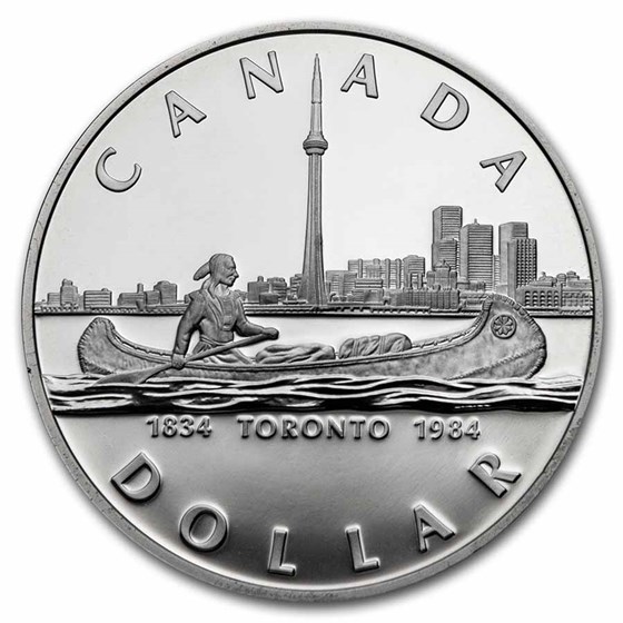 1984 Canada Silver Dollar Proof (Toronto Sesquicentennial w/OGP) 1984 Canada Silver Dollar Proof (Toronto Sesquicentennial w/OGP)