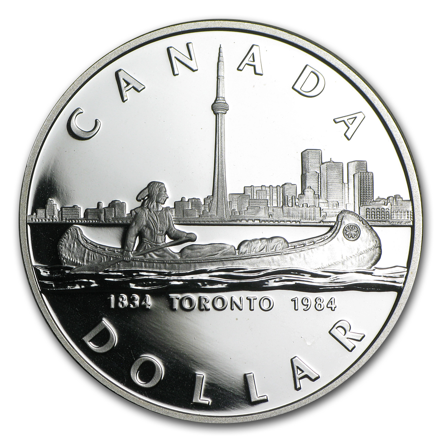 1984 TORONTO CANADIAN ONE DOLLAR PROOF COIN WITH COA 