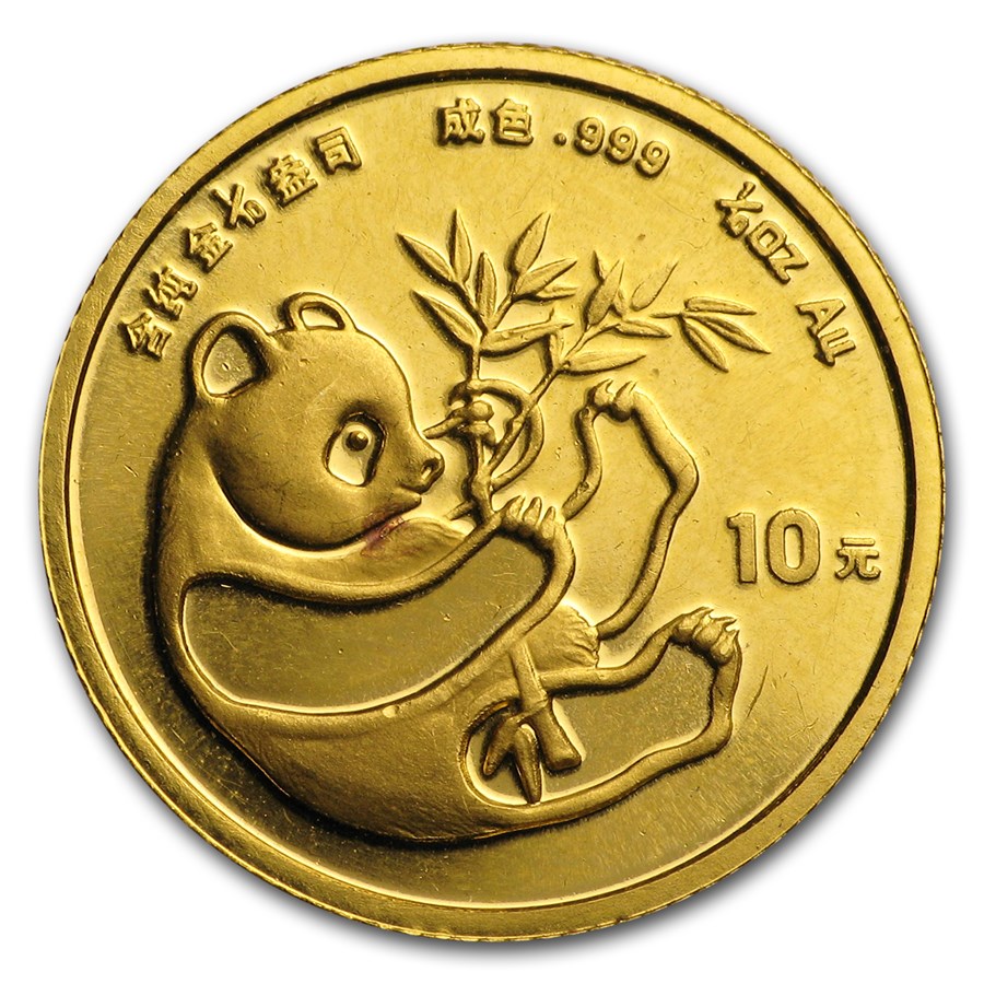 1984 China 1/10 oz Gold Panda BU (In Capsule)