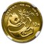1984 China 1/10 oz Gold Panda MS-69 NGC