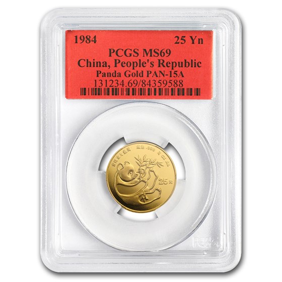 1984 China 1/4 oz Gold Panda MS-69 PCGS 1984 China 1/4 oz Gold Panda MS-69 PCGS