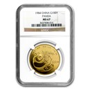 1984 China 1 oz Gold Panda MS-67 NGC