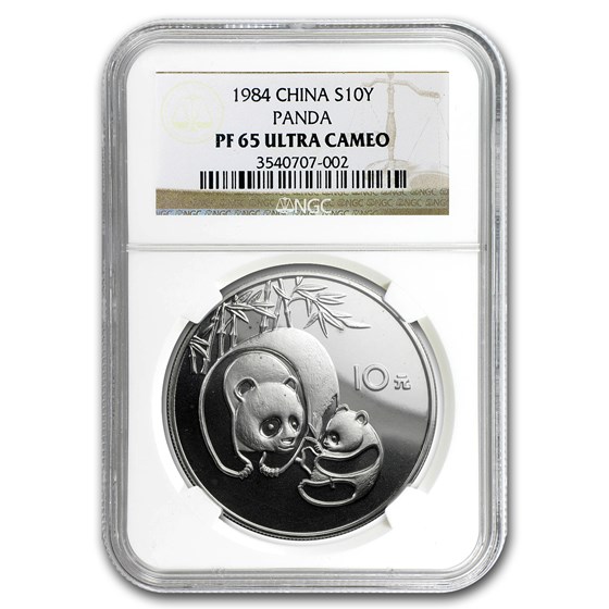 1984 China Silver Panda 10 Yuan PF-65 NGC 1984 China Silver Panda 10 Yuan PF-65 NGC