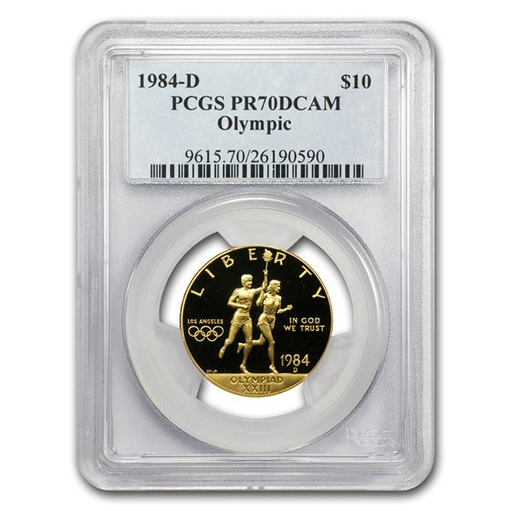 1984-D Gold $10 Commem Olympic PR-70 PCGS 1984-D Gold $10 Commem Olympic PR-70 PCGS