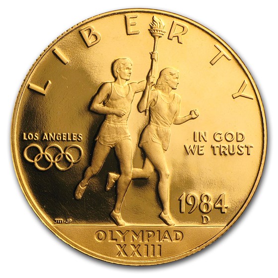 1984-D Gold $10 Commem Olympic Proof (w/Box & COA) 1984-D Gold $10 Commem Olympic Proof (w/Box & COA)