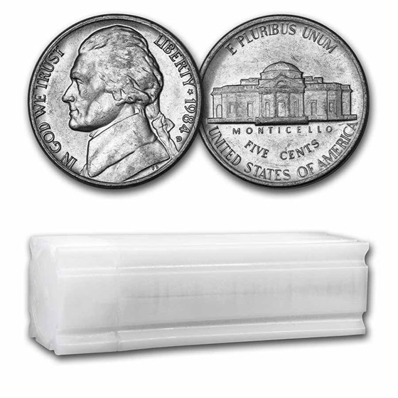1984-D Jefferson Nickel 40-Coin Roll BU