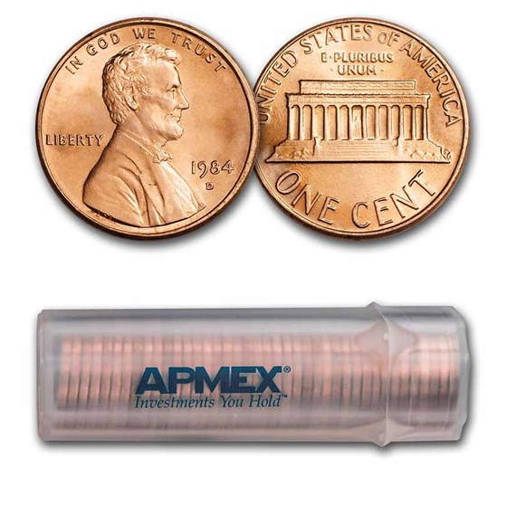 1984-D Lincoln Cent 50-Coin Roll BU 1984-D Lincoln Cent 50-Coin Roll BU