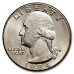 1984-D Washington Quarter 40-Coin Roll BU