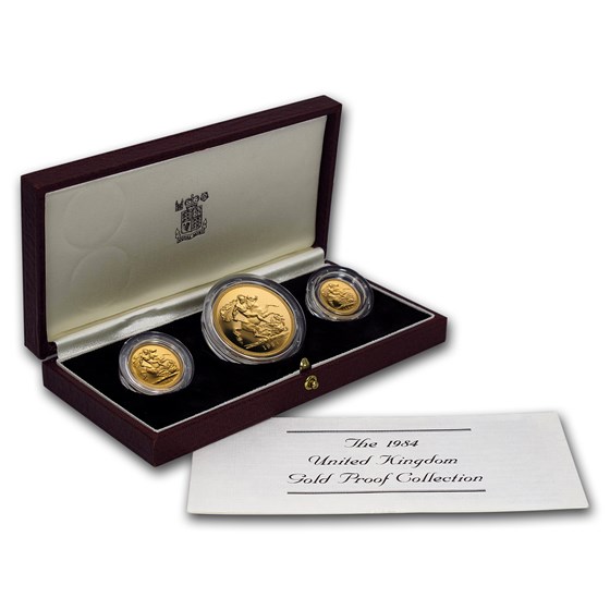 1984 Great Britain 3-Coin Gold Proof Set 1984 Great Britain 3-Coin Gold Proof Set